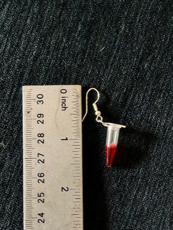 Handcrafted Colorful Customizable PCR Tube Earrings, Science Nerd Jewelry, Biology, Chemistry Gift for Scientists, Teachers, DNA Earrings