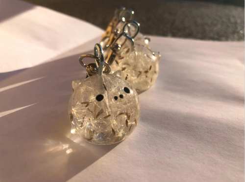 Cute Animal Handmade Resin Silver Keychains, Multiple Colors, Surprise Gifts for Friends, Bag Pendant, Custom Colorful Keychain, Bag Charm