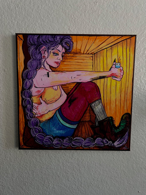 "Box Lighter" Original Painting, 14x14in