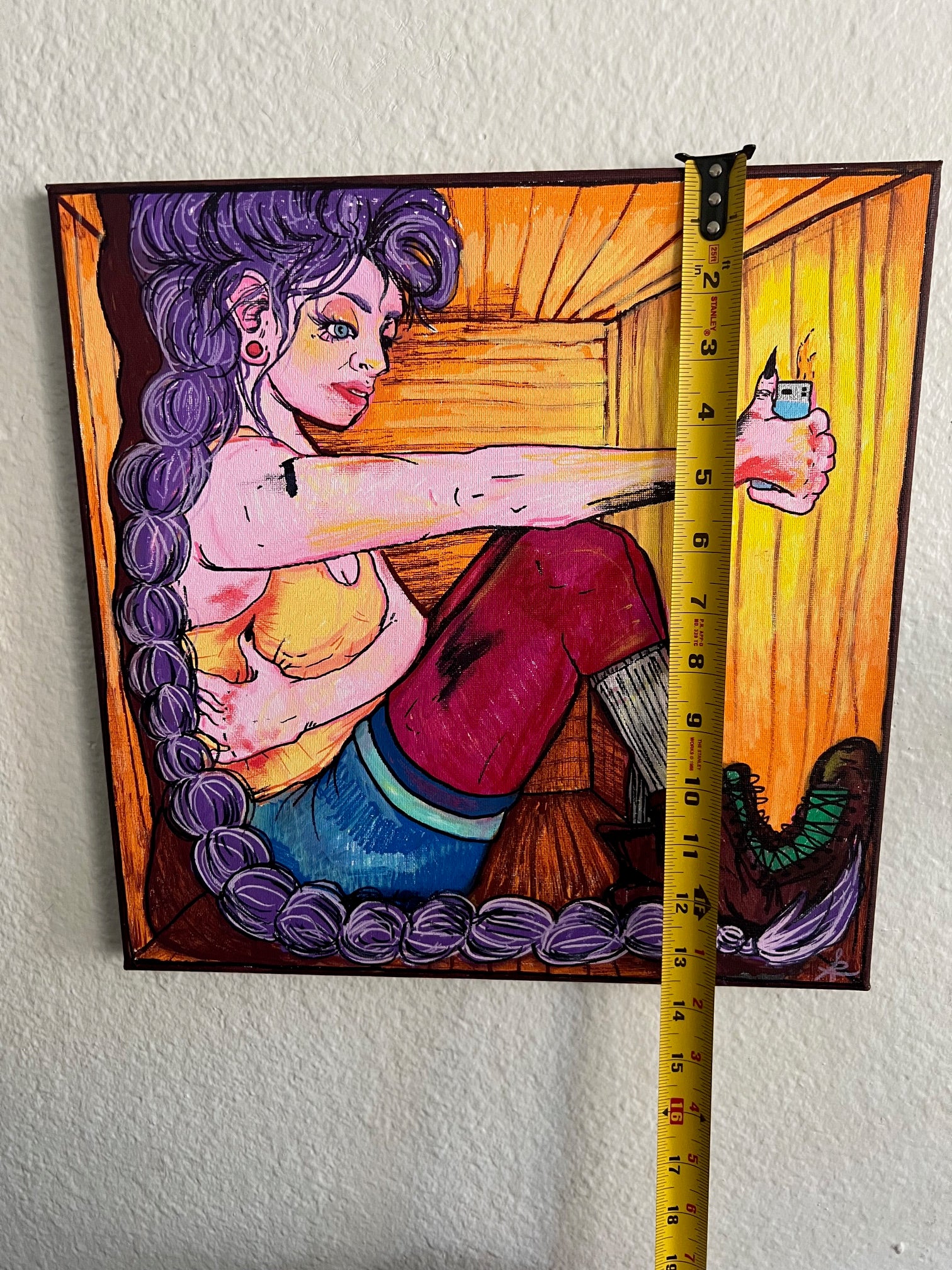 "Box Lighter" Original Painting, 14x14in