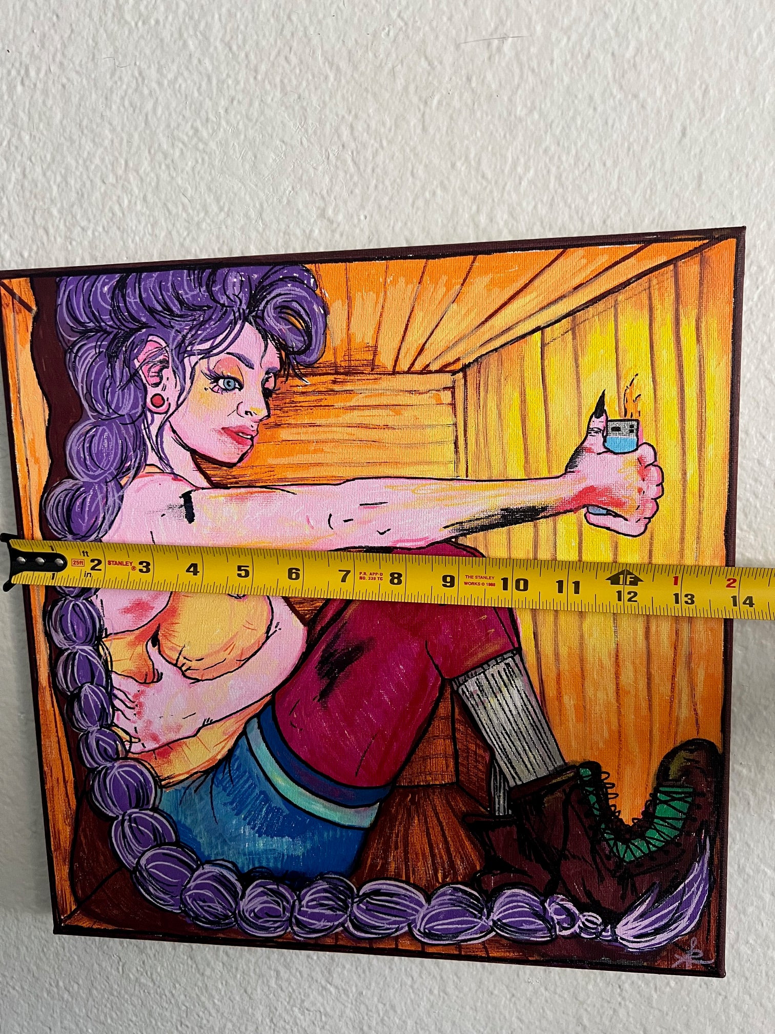 "Box Lighter" Original Painting, 14x14in