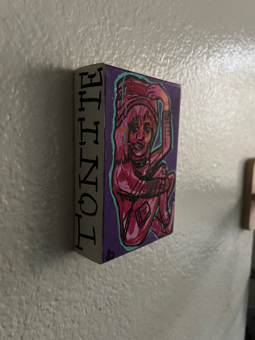 "TONITE", Original Painting, 6x4x2in