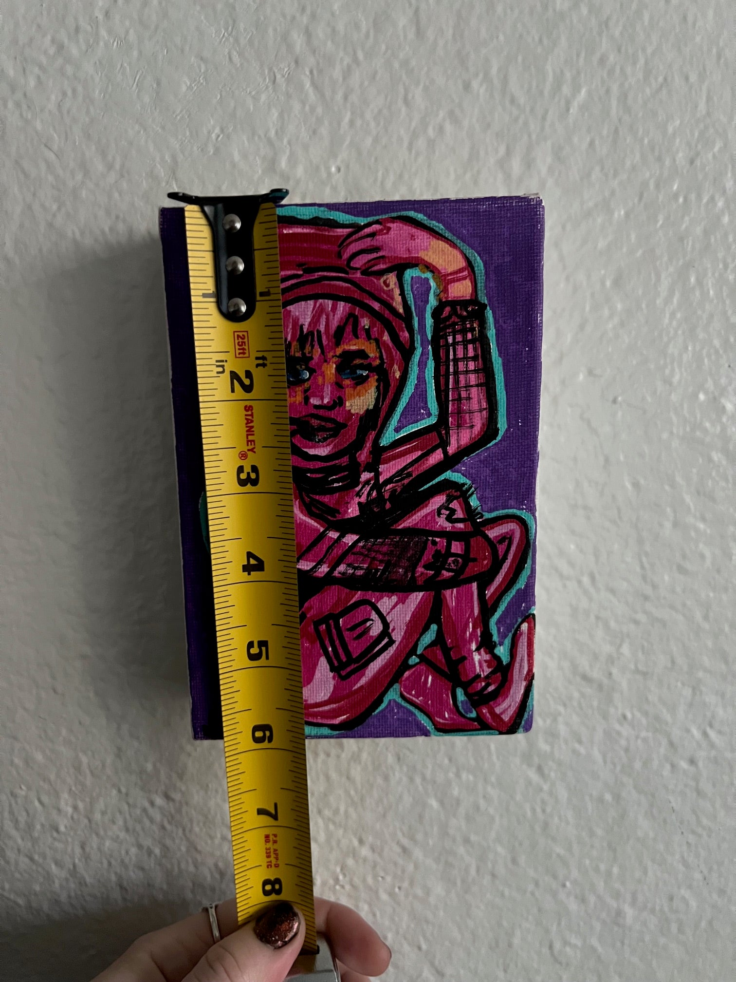 "TONITE", Original Painting, 6x4x2in