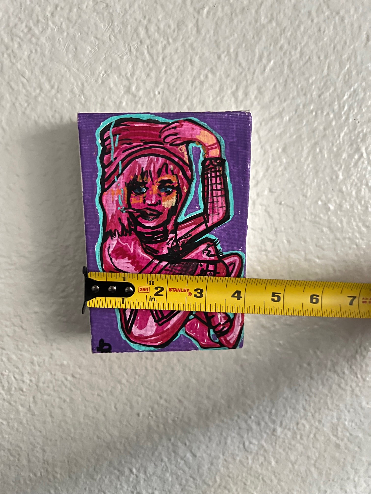 "TONITE", Original Painting, 6x4x2in