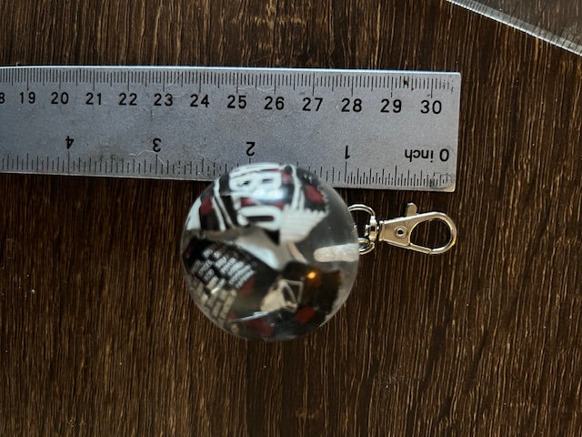 Emergency Sauces Gag Gift, Sauce in Resin Ball Keychain, Fast Food