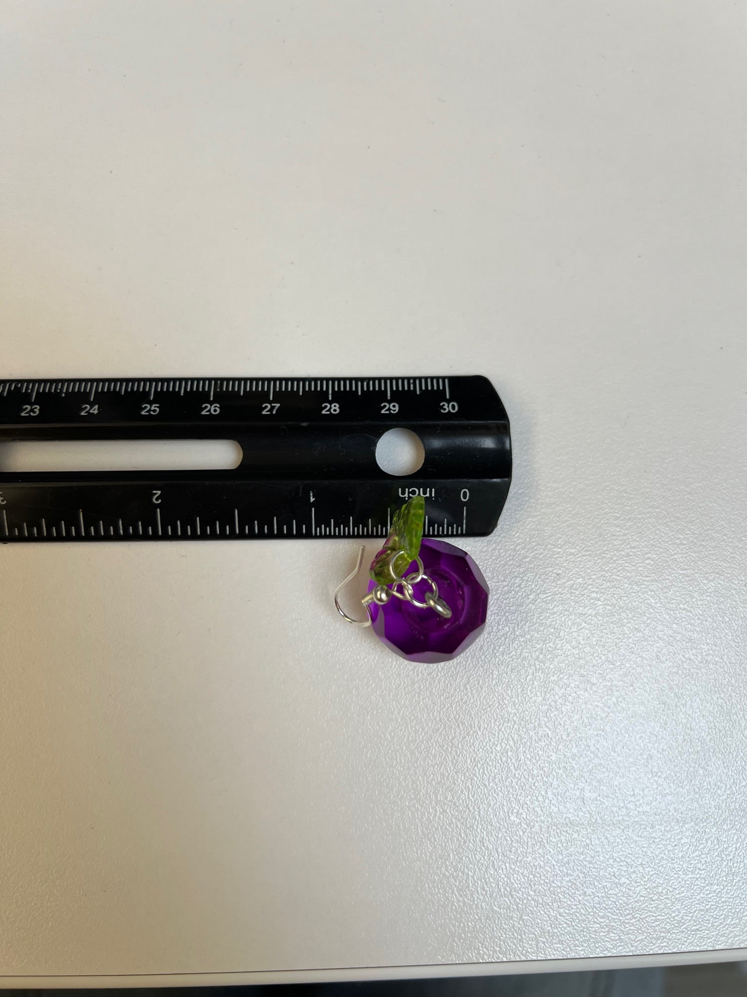 Berry Resin Dangle Earrings - Handmade Fruit Jewelry with Botanical Leaf Detail