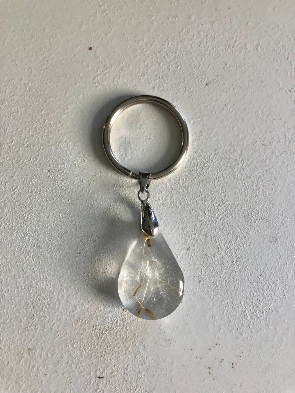 Real Dandelion Resin Keychain