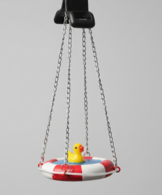 Rubber Duck Car Charm - Life Saver Rearview Mirror Accessory