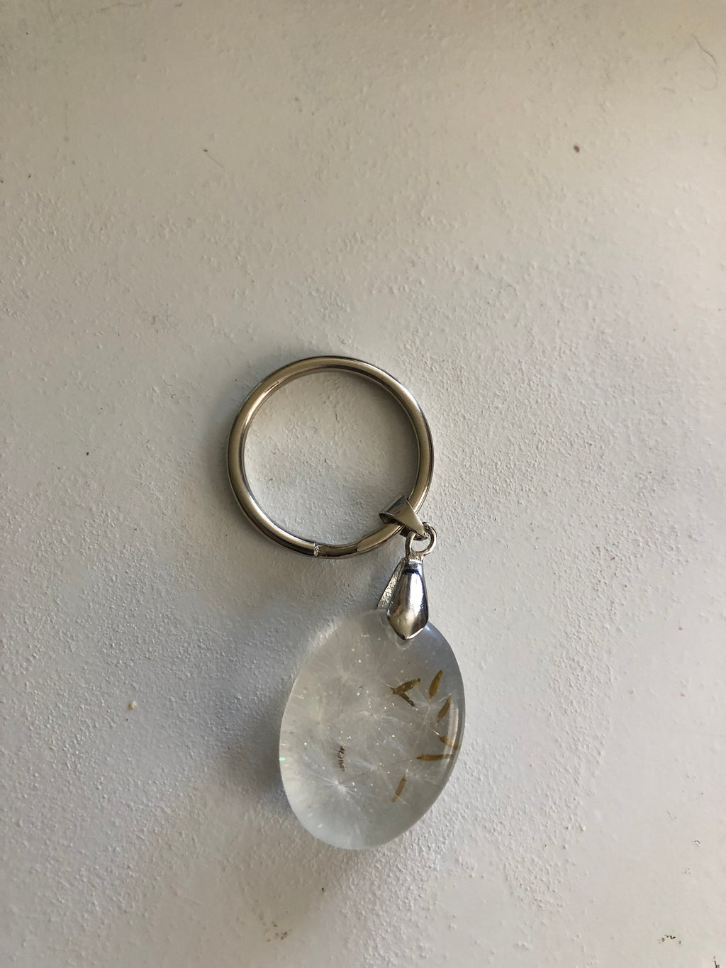 Real Dandelion Resin Keychain