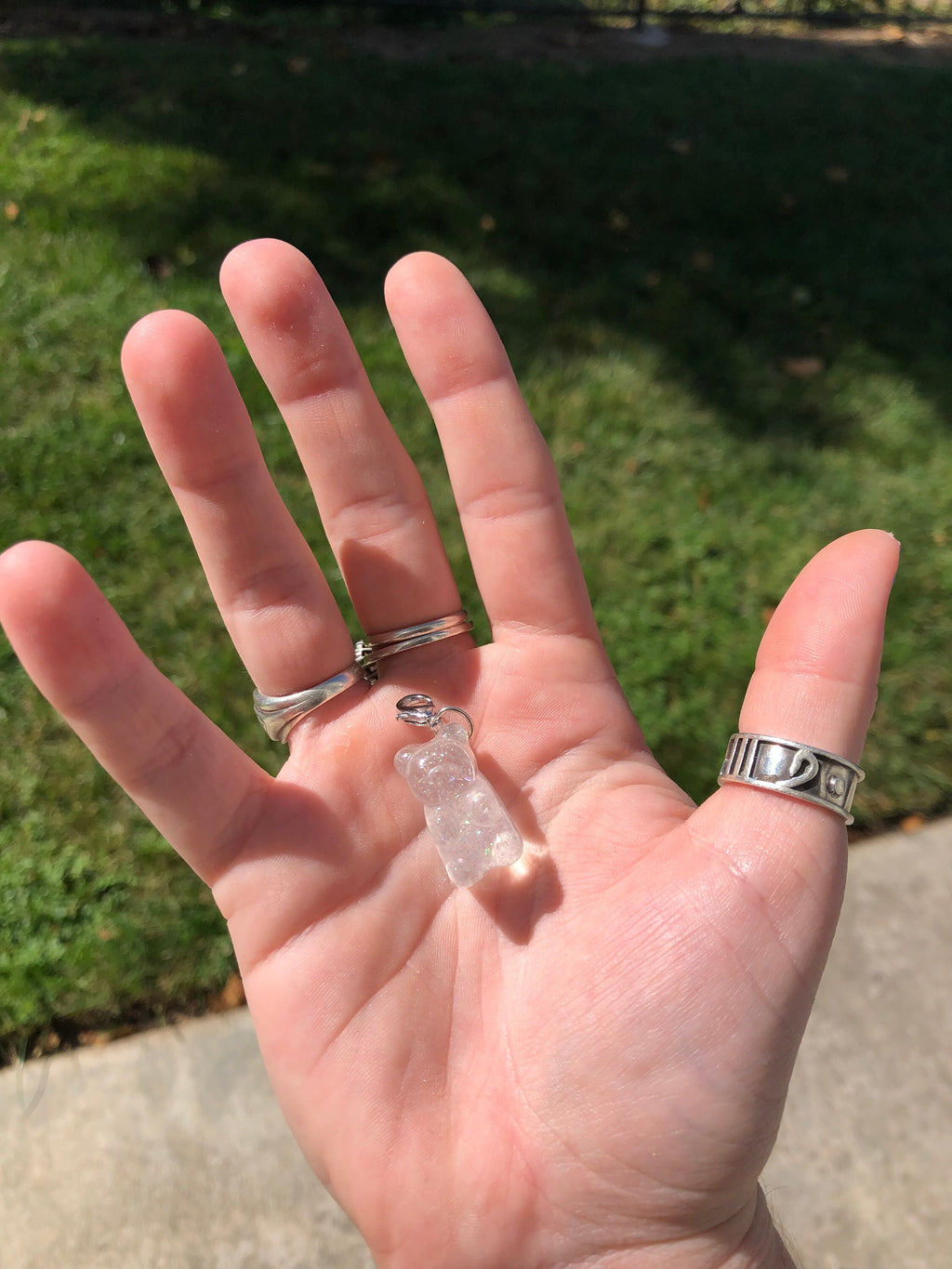 PACK OF 3 Unique Gummy Bear Resin Keychain Accessory