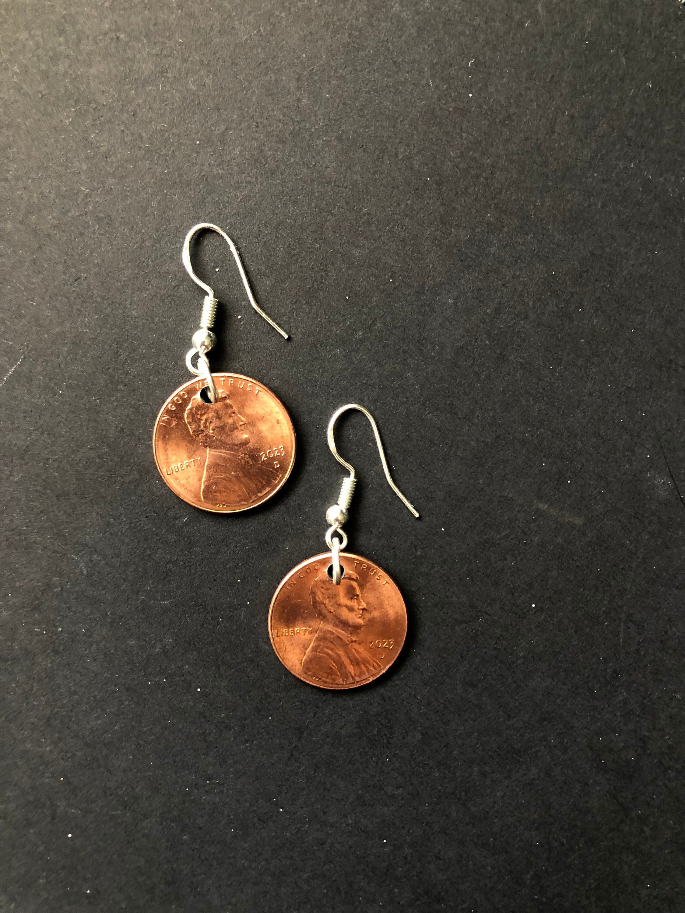 Lucky Penny Earrings - Personalized Year Coin Jewelry