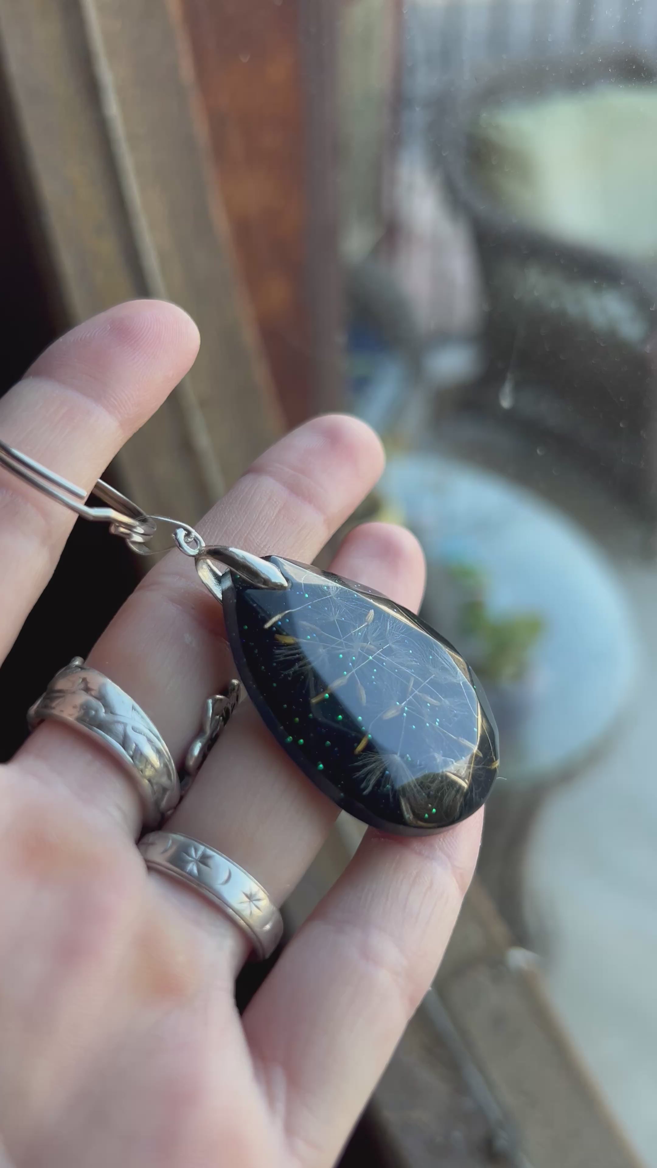 Real Dandelion GEM Charm Keychain, Silver Custom Handcrafted Resin and Dandelion Key Ring, Make a Wish Gift for Best Friend or Dreamer