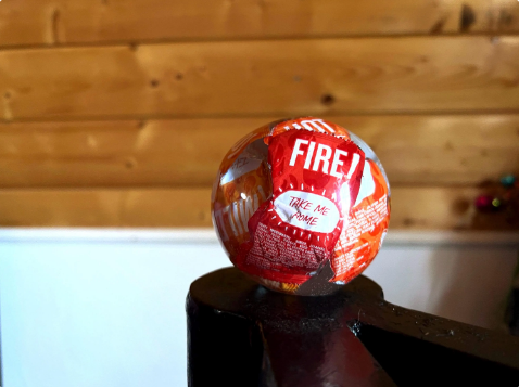Taco Bell sauce Packet Decor Ball, Unique One-of-a-kind Handmade Preservation Art