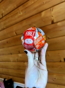 Taco Bell sauce Packet Decor Ball, Unique One-of-a-kind Handmade Preservation Art